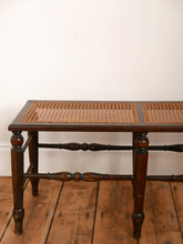 Load image into Gallery viewer, Antique Arts &amp; Crafts Cane Bench Seat
