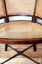 Load image into Gallery viewer, Regency Style Mahogany Cane Chair With Faux Bamboo Legs
