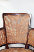 Load image into Gallery viewer, Regency Style Mahogany Cane Chair With Faux Bamboo Legs
