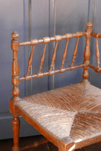 Load image into Gallery viewer, French Corner Chair with rush seat
