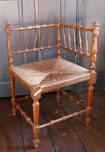 Load image into Gallery viewer, French Corner Chair with rush seat

