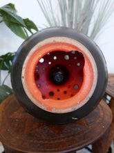 Load image into Gallery viewer, Mid Century Fat Lava Ceramic Floor Vase / lamp / Light

