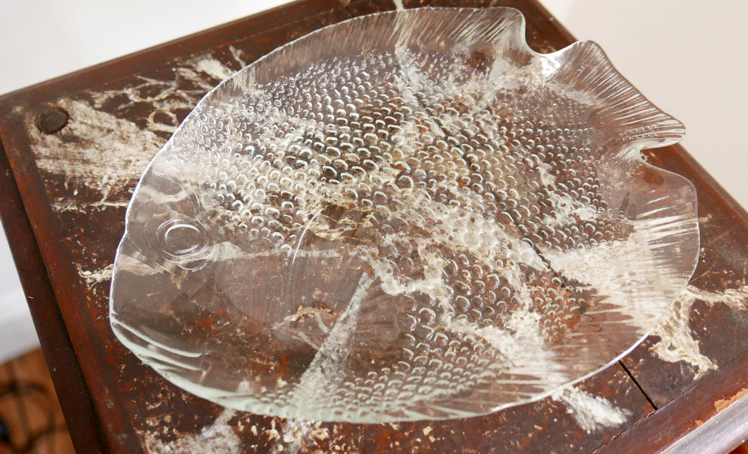 Vintage French Fish Plates ( Set of 7 )