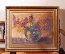 Load image into Gallery viewer, French Impasto Framed Oil On Canvas Of Flowers
