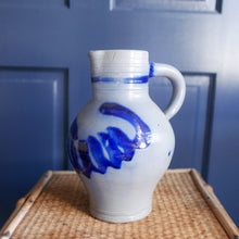 Load image into Gallery viewer, French Folk Art Stoneware Water Pitcher / Jug
