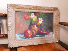 Load image into Gallery viewer, Framed French Oil On Canvas Fruit &amp; Flowers

