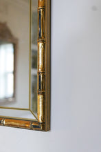 Load image into Gallery viewer, Faux Bamboo Gold Mirror
