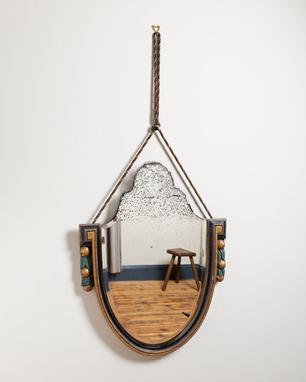 Art Deco Shield Hanging Mirror