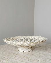 Load image into Gallery viewer, White Vallauris Woven Pedistal Bowl
