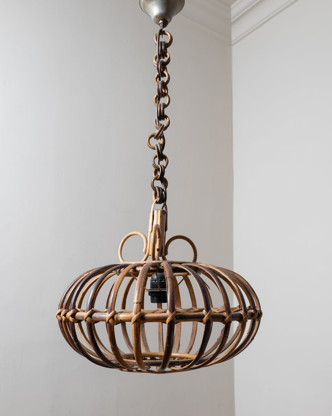 Louis Sognot Rattan Hanging Pendents
