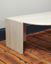 Load image into Gallery viewer, French Roche Bobois Travertine Coffee Table 1970&#39;s
