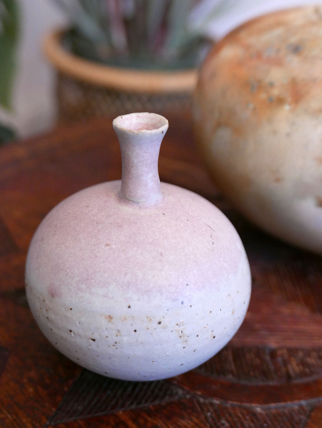 Vintage Stoneware Glazed Bud Vase