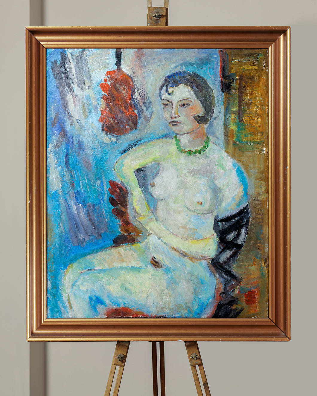 Portrait Painting of a Nude Female