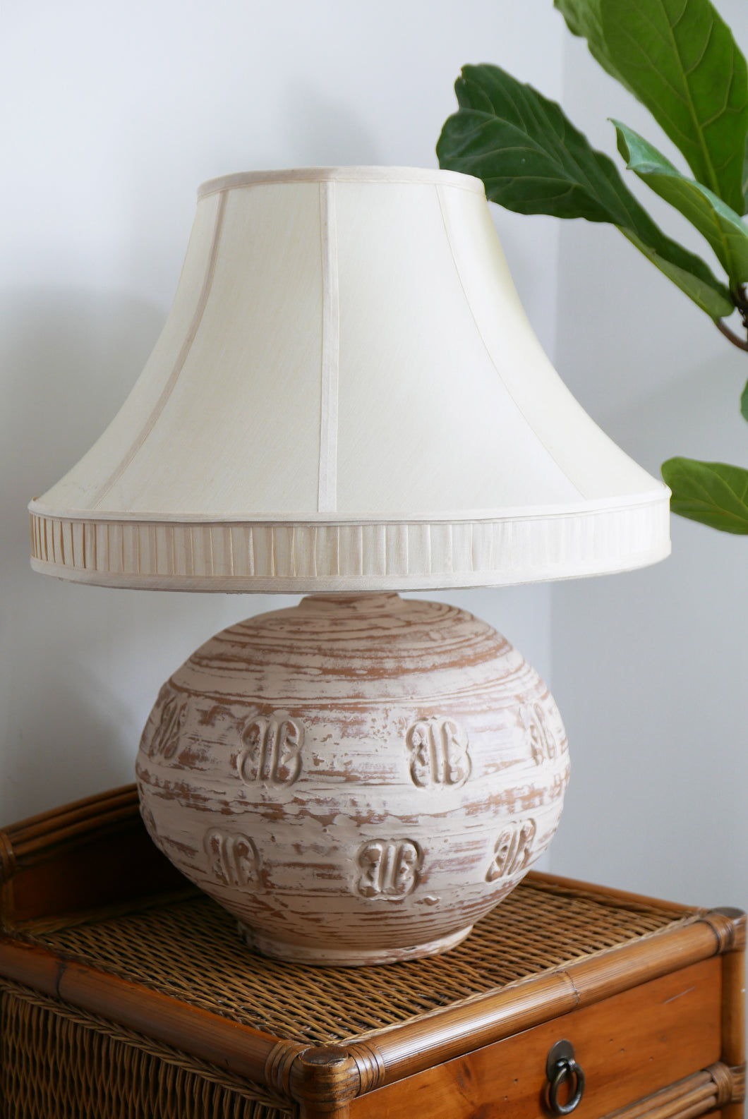 Vintage French Terracotta Lamp