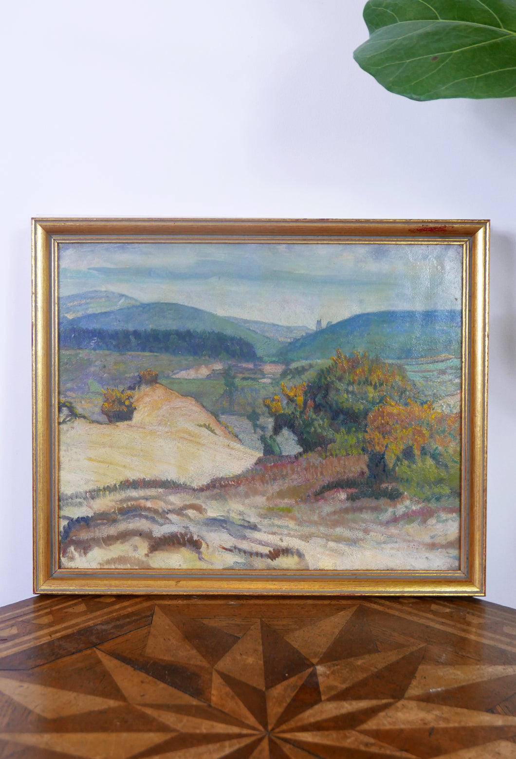 Framed Landscape Oil On Board
