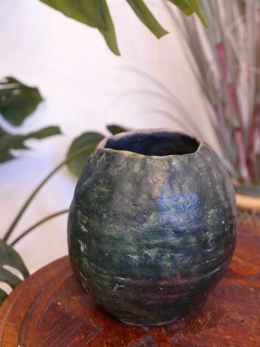 Rustic Raku Fired Vase