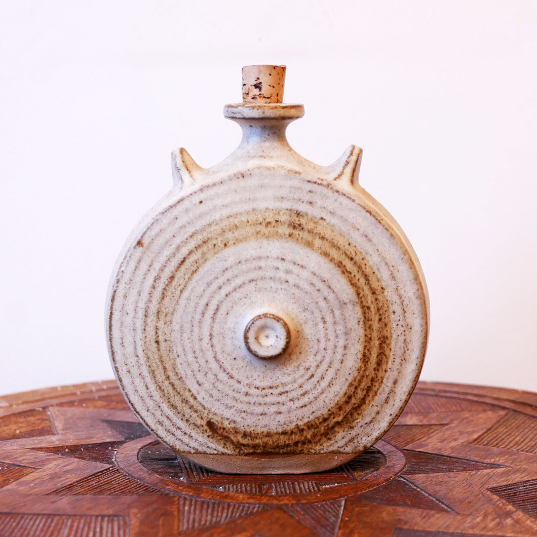 Vintage Stoneware Moon Flask