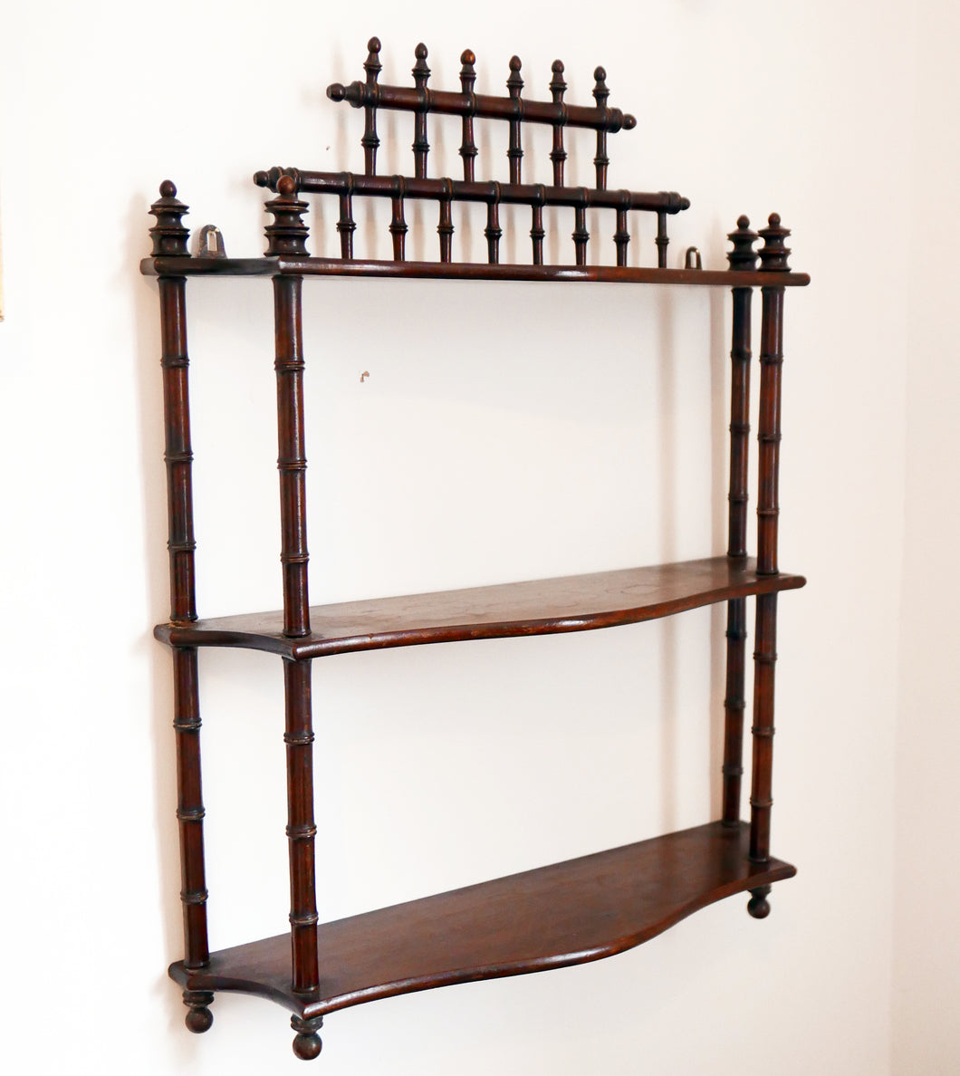 Late 19th Century French Faux Bamboo Hanging Shelves