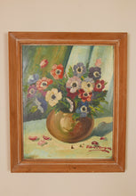 Load image into Gallery viewer, Signed Oil Painting of Flowers
