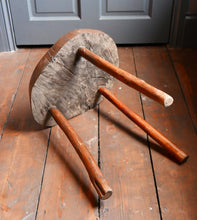 Load image into Gallery viewer, Primitive Three Legged French Stool
