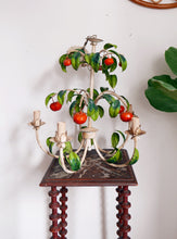 Load image into Gallery viewer, French Toleware chandelier with oranges 
